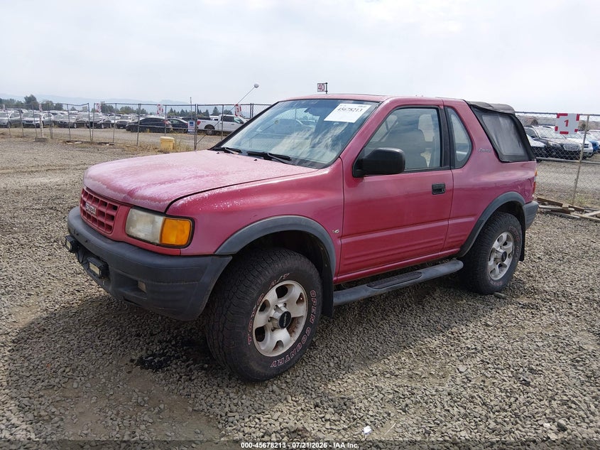 1999 Isuzu Amigo S 3.2L V6 Hard Top/S 3.2L V6 Soft Top VIN: 4S2CM57W7X4328239 Lot: 45678213