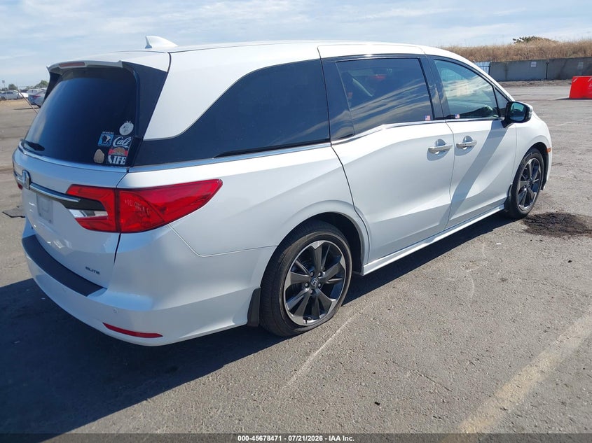 Vin: 5fnrl6h92nb009554, lot: 46177080, honda odyssey elite 20224