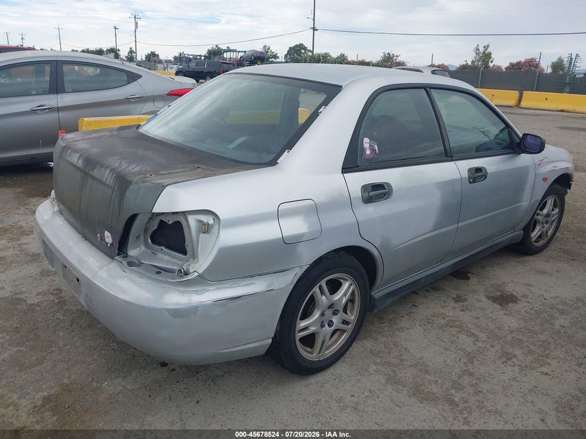 2004 SUBARU IMPREZA SEDAN 2.0L H-4 DOHC, TURBO, 227HP