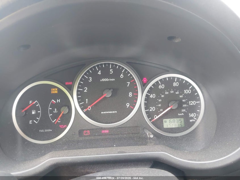 2004 Subaru Impreza Wrx VIN: JF1GD29694G508931 Lot: 45678524