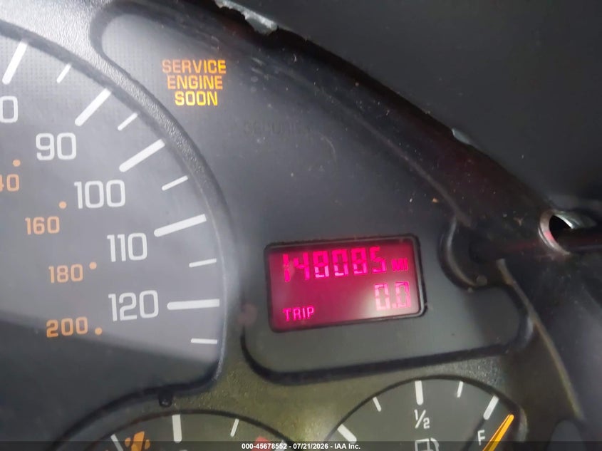 1998 Pontiac Firebird VIN: 2G2FS22K7W2210394 Lot: 45678552