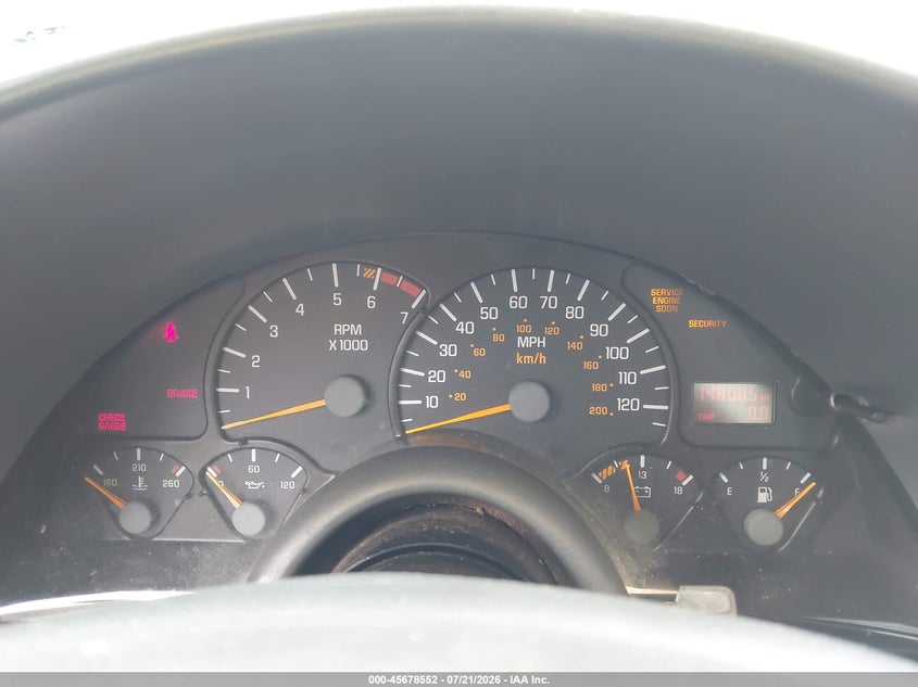 1998 Pontiac Firebird VIN: 2G2FS22K7W2210394 Lot: 45678552