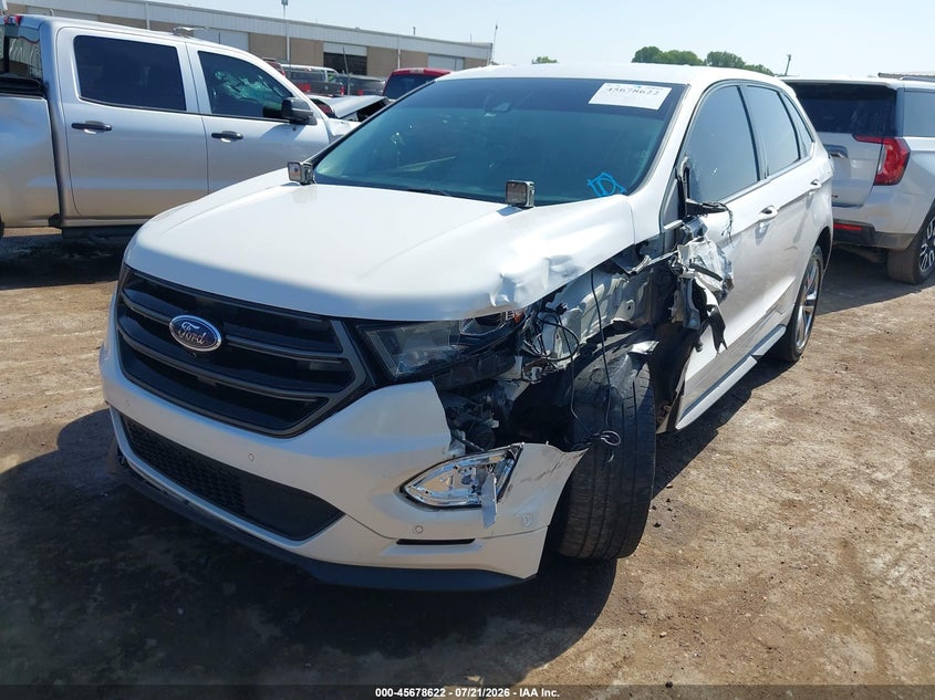 Vin: 2fmtk4apxfbb55670, lot: 46177231, ford edge sport 20152