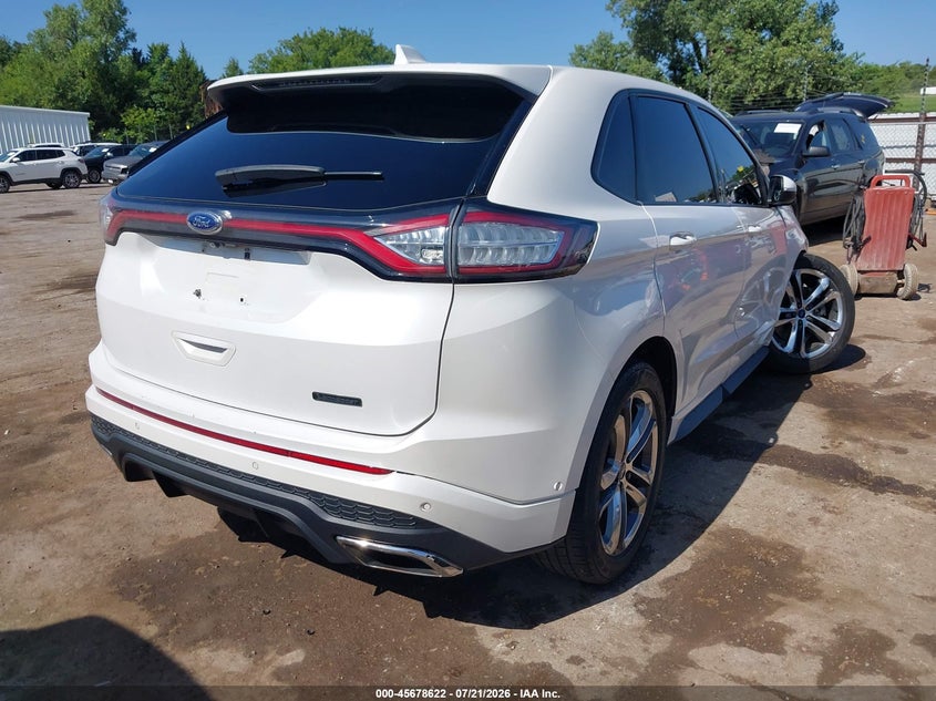 Vin: 2fmtk4apxfbb55670, lot: 46177231, ford edge sport 20154