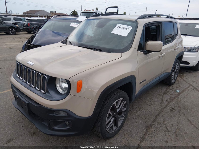 2016 Jeep Renegade, Hail, IAAI, VIN ZACCJBBT4GPD28670 — photo 2