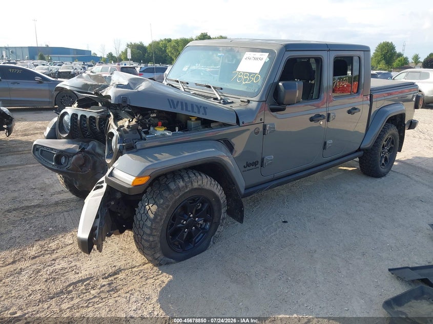 Vin: 1c6hjtag7nl157017, lot: 46177459, jeep gladiator willys 4x4 20222