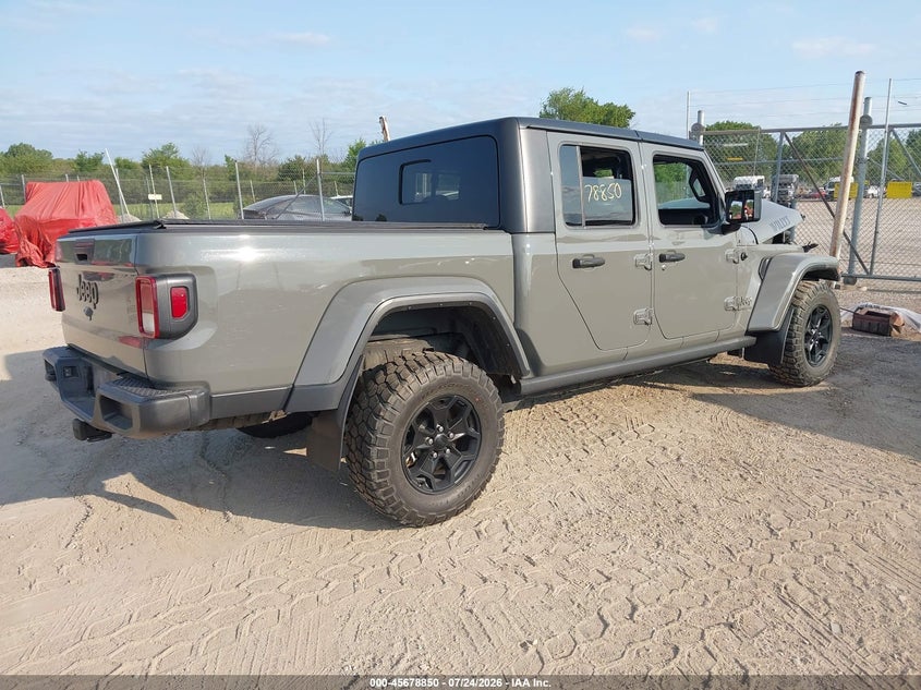 Vin: 1c6hjtag7nl157017, lot: 46177459, jeep gladiator willys 4x4 20224