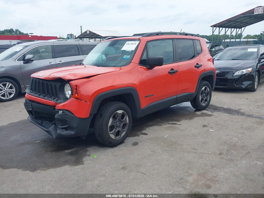 2017 Jeep Renegade, Front End, IAAI, VIN ZACCJBAB3HPF82106 — photo 2