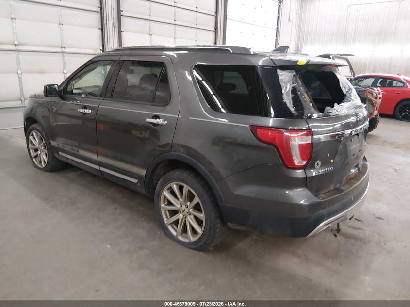 Vin: 1fm5k8f87ggb66833, lot: 46177618, ford explorer limited 20163