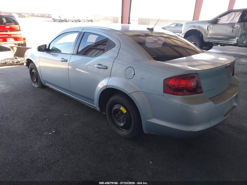 Vin: 1c3cdzab6dn558759, lot: 46177775, dodge avenger se 20133