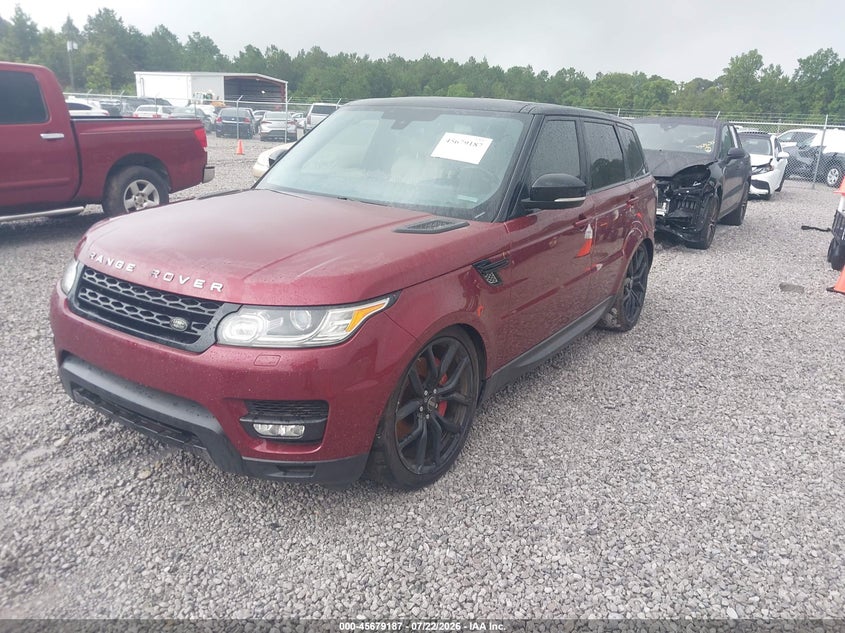 Vin: salwr2tf1fa606060, lot: 46177796, land rover range rover sport 5.0l v8 supercharged 20152