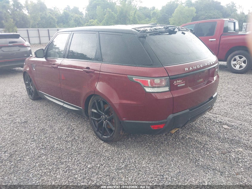 Vin: salwr2tf1fa606060, lot: 46177796, land rover range rover sport 5.0l v8 supercharged 20153