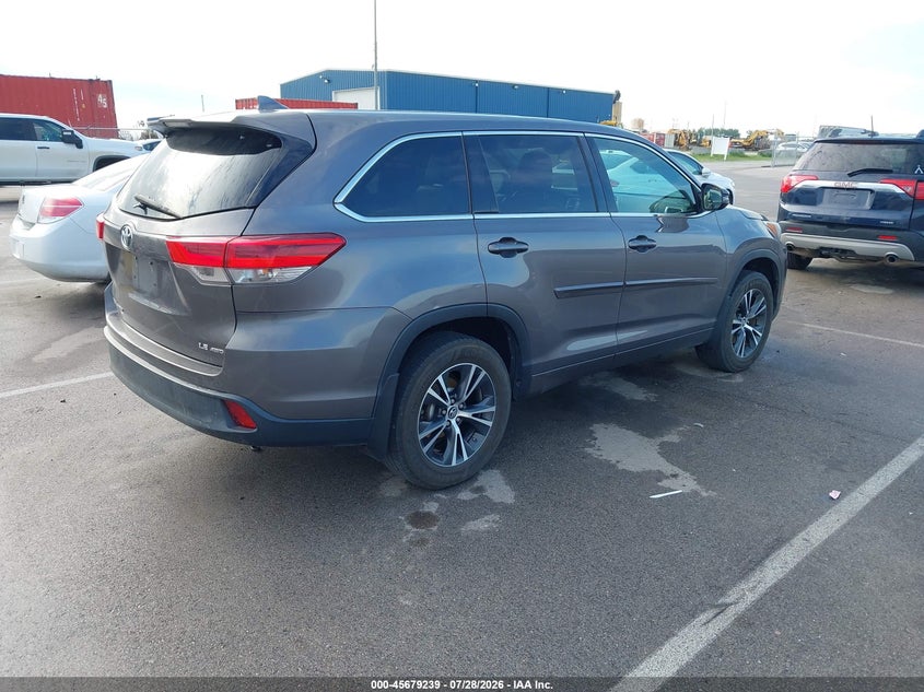 Vin: 5tdbzrfh1js486767, lot: 46177848, toyota highlander le plus 20184