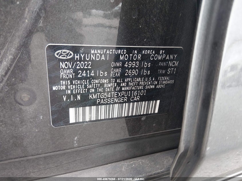 2023 Genesis G70 3.3T Awd VIN: KMTG54TEXPU116101 Lot: 45679265