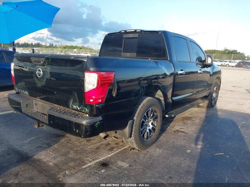 Vin: 1n6aa1ef0ln503391, lot: 46178011, nissan titan sv 4x2 20204
