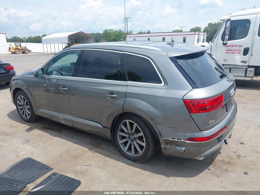 Vin: wa1laaf70hd027055, lot: 46178115, audi q7 3.0t premium 20173