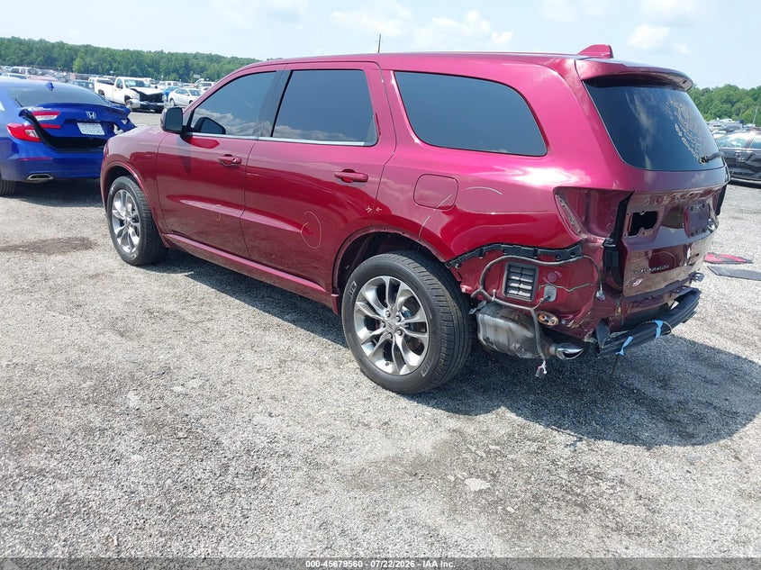 Vin: 1c4rdjdg5kc633524, lot: 46178169, dodge durango gt plus awd 20193