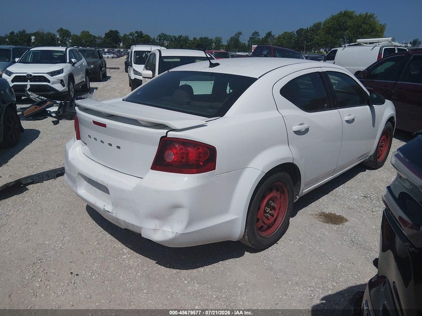 2013 Dodge Avenger Se VIN: 1C3CDZAB1DN627289 Lot: 45679577