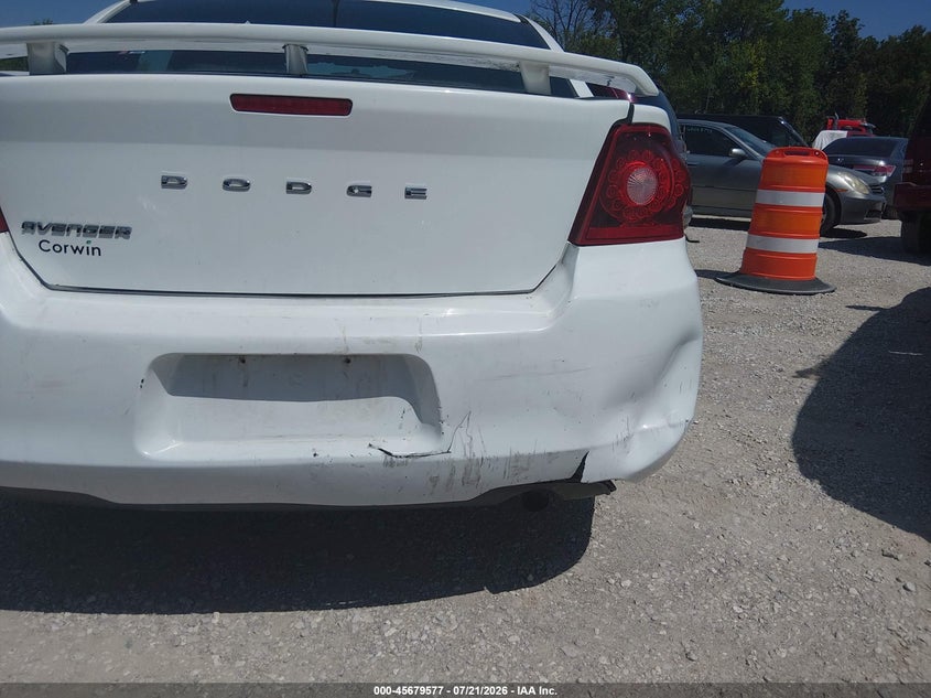 2013 Dodge Avenger Se VIN: 1C3CDZAB1DN627289 Lot: 45679577