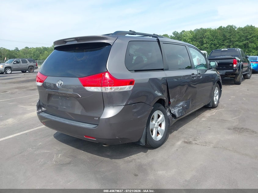 2012 Toyota Sienna Le V6 8 Passenger VIN: 5TDKK3DC8CS218293 Lot: 45679637