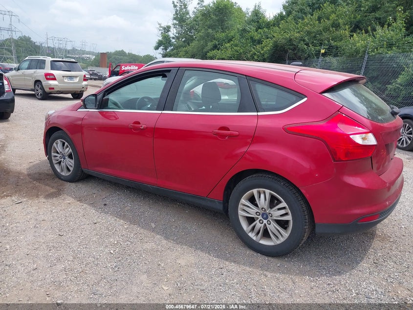 Vin: 1fahp3m27cl315480, lot: 46178256, ford focus sel 20123
