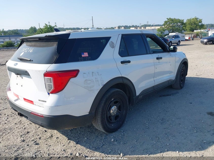 Vin: 1fm5k8aw7lgc14007, lot: 46178332, ford police interceptor utility 20204