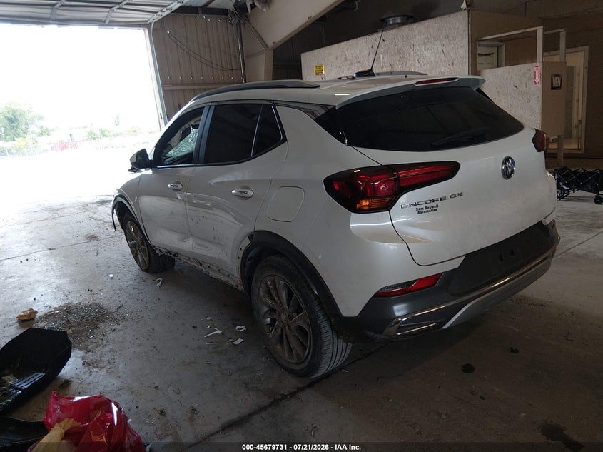 Vin: kl4mmfsl3nb127931, lot: 46178340, buick encore gx fwd essence 20223