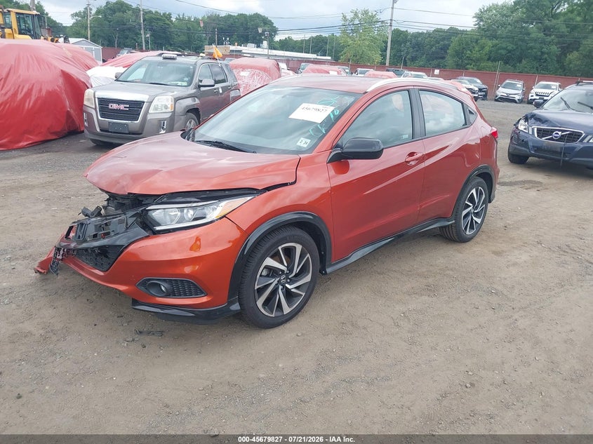 2019 Honda Hr-V Sport, Удар спереди, IAAI, VIN 3CZRU6H14KG713021 — фото 2