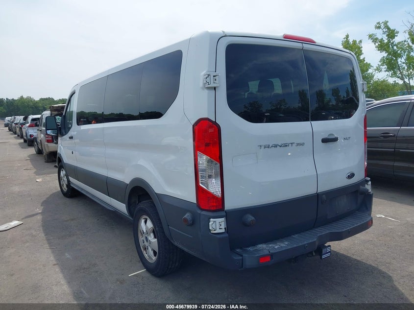 Vin: 1fbzx2zm4hkb08131, lot: 46178548, ford transit-350 xlt 20173