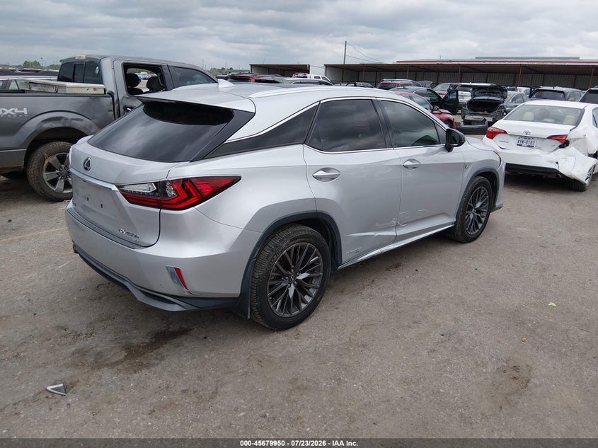 Vin: 2t2bgmca9gc005628, lot: 46178560, lexus rx 450h f sport 20164