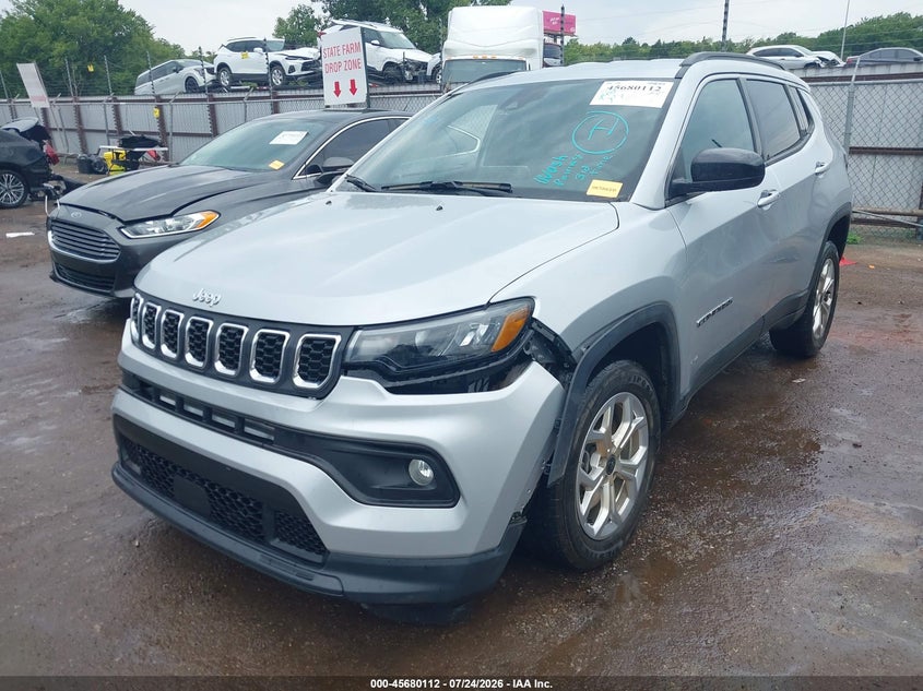 Vin: 3c4njdbn2st572308, lot: 46178721, jeep compass latitude 4x4 20252