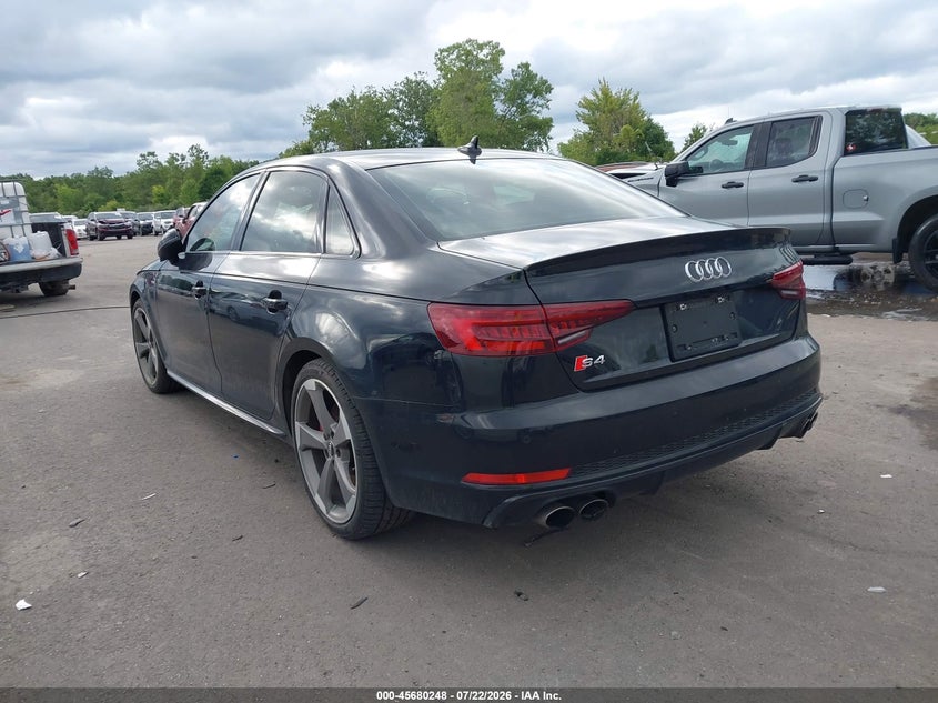 Vin: waub4af46ja136283, lot: 46178857, audi s4 3.0t premium plus 20183