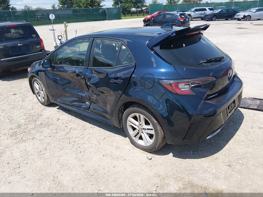 Vin: jtnk4rbe2k3028678, lot: 46178997, toyota corolla se 20193