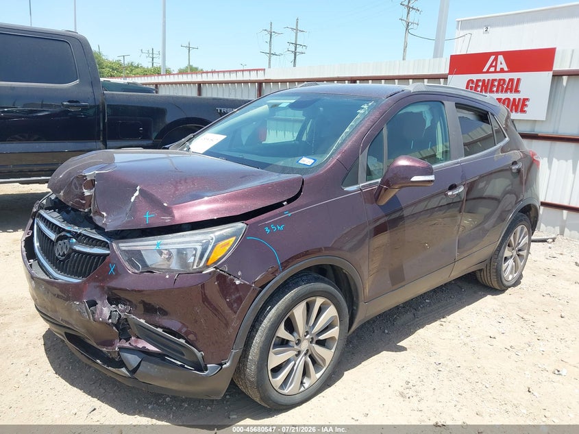 Vin: kl4cjasb1jb585069, lot: 46179156, buick encore preferred 20182