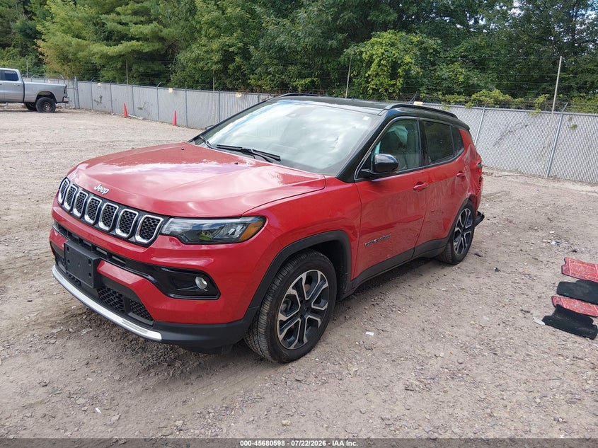Vin: 3c4njdcn4pt545665, lot: 46179207, jeep compass limited 4x4 20232