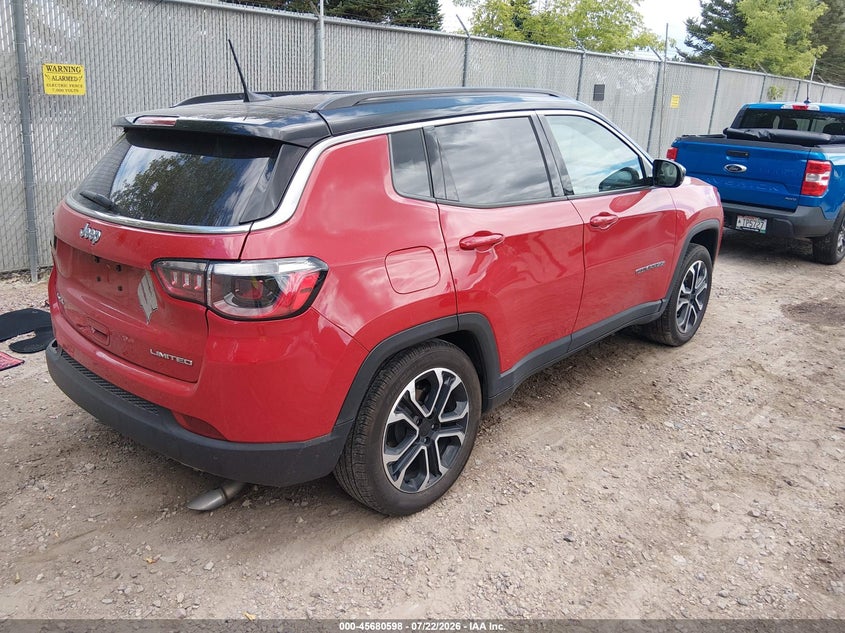 Vin: 3c4njdcn4pt545665, lot: 46179207, jeep compass limited 4x4 20234