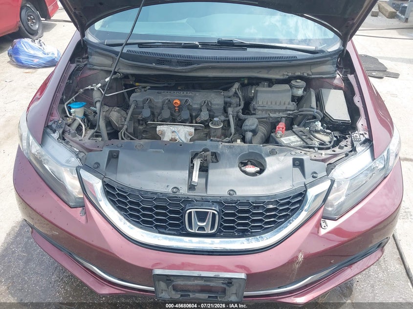 2014 Honda Civic Ex VIN: 2HGFB2F85EH530370 Lot: 45680604