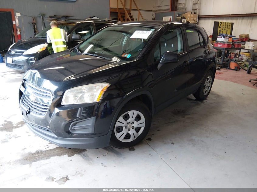 Vin: kl7cjksb2fb082585, lot: 46179284, chevrolet trax 1ls 20152
