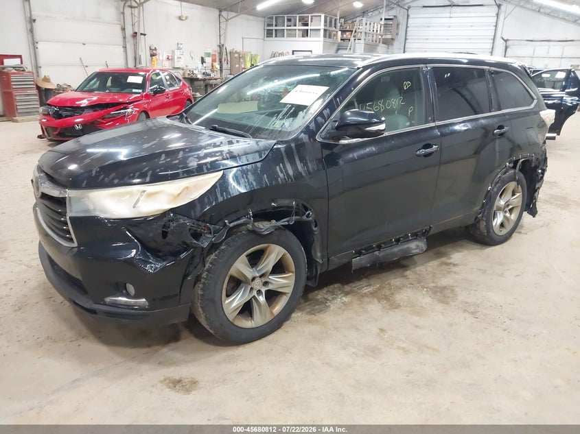Vin: 5tddkrfh5es026689, lot: 46179421, toyota highlander limited platinum v6 20142