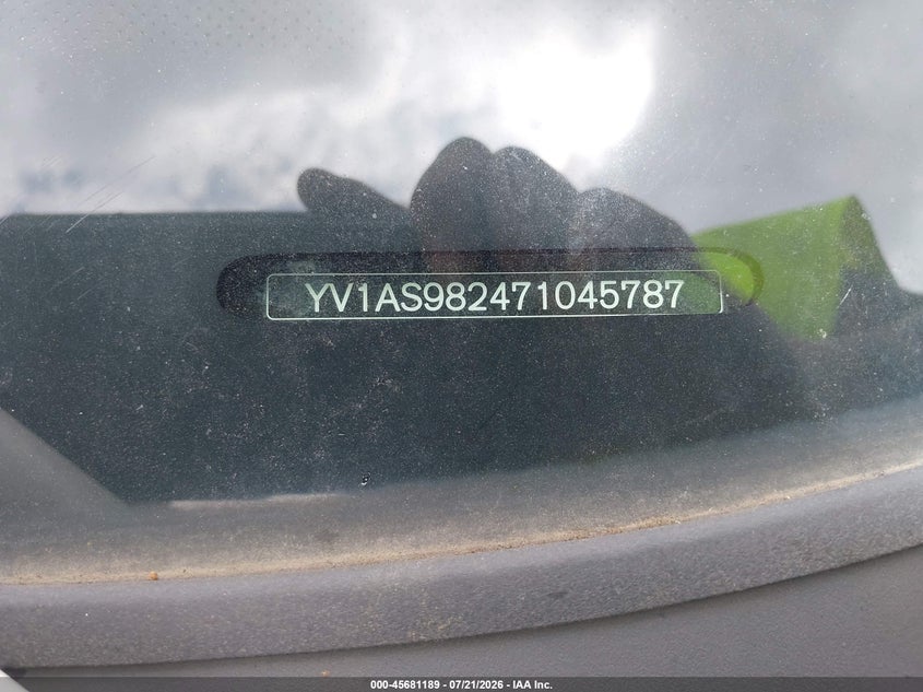 2007 Volvo S80 3.2 VIN: YV1AS982471045787 Lot: 45681189