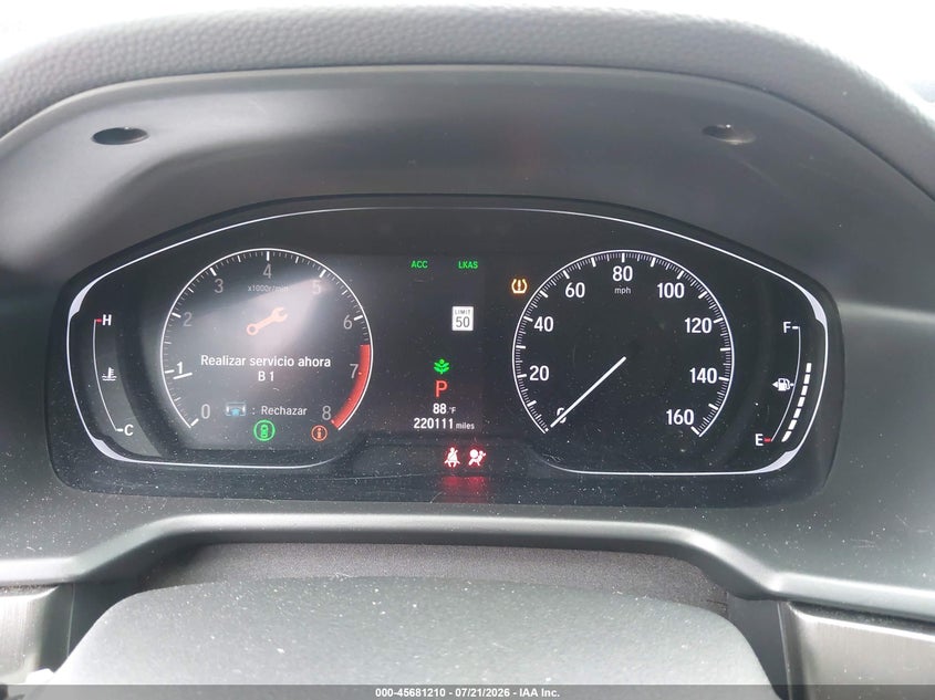 2020 Honda Accord Lx VIN: 1HGCV1F19LA013043 Lot: 45681210