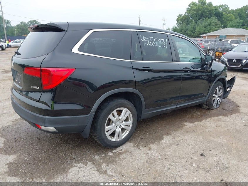 Vin: 5fnyf6h50hb051368, lot: 46179963, honda pilot ex-l 20174