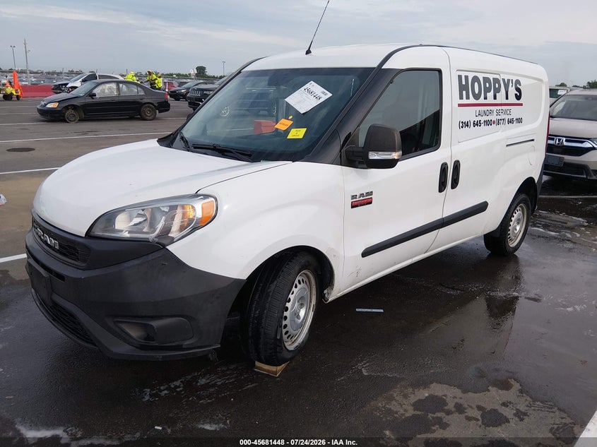 Vin: zfbhrfabxk6n39482, lot: 46180057, ram promaster city tradesman 20192