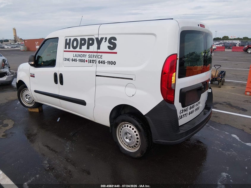 Vin: zfbhrfabxk6n39482, lot: 46180057, ram promaster city tradesman 20193