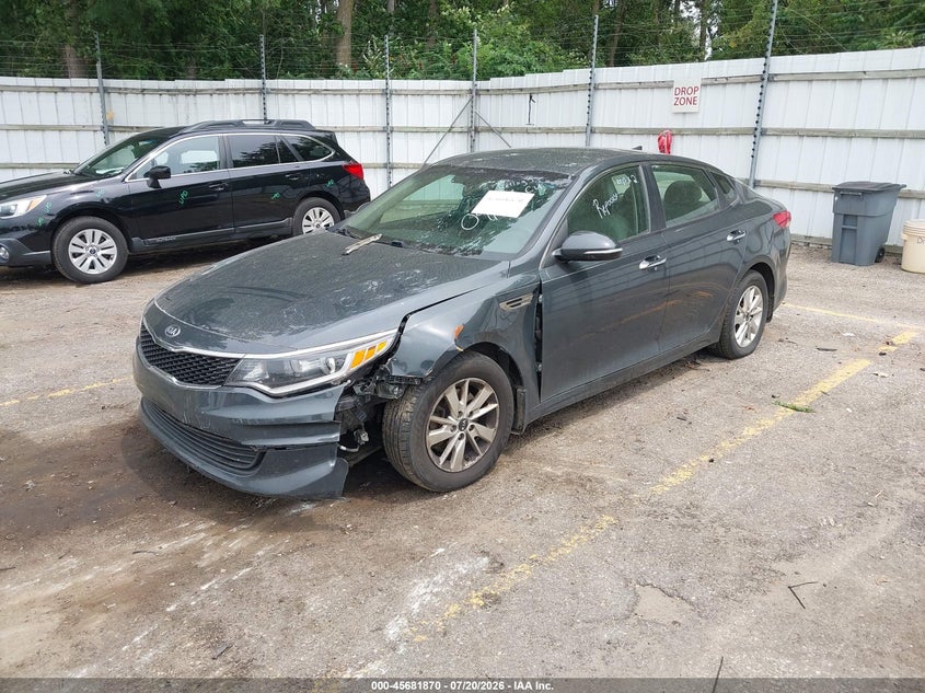 Vin: knagt4l31g5091616, lot: 46180479, kia optima lx 20162