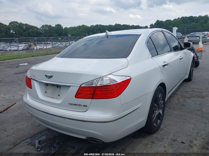 Vin: kmhgc4df8au070282, lot: 46180509, hyundai genesis 4.6 20104