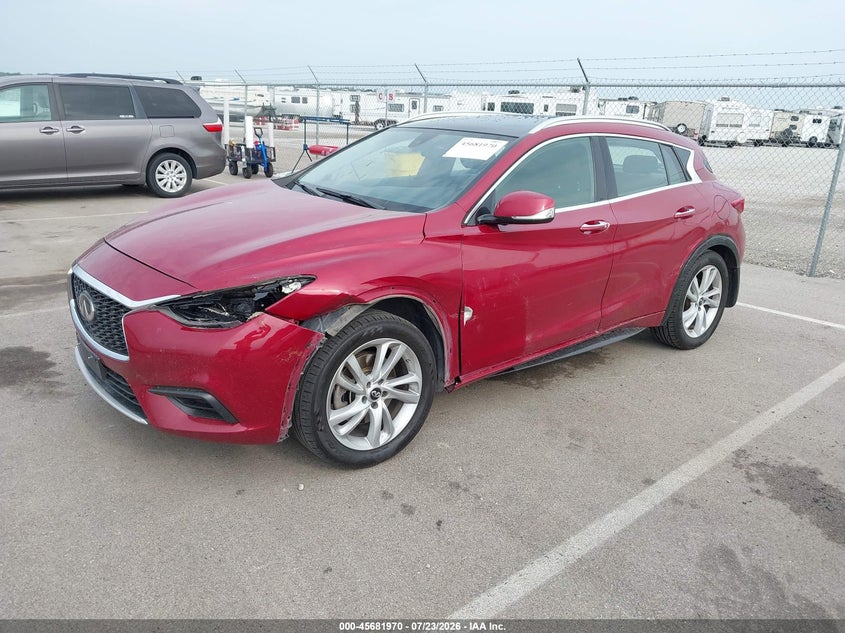 Vin: sjkch5cp0ka009562, lot: 46180579, infiniti qx30 luxe 20192