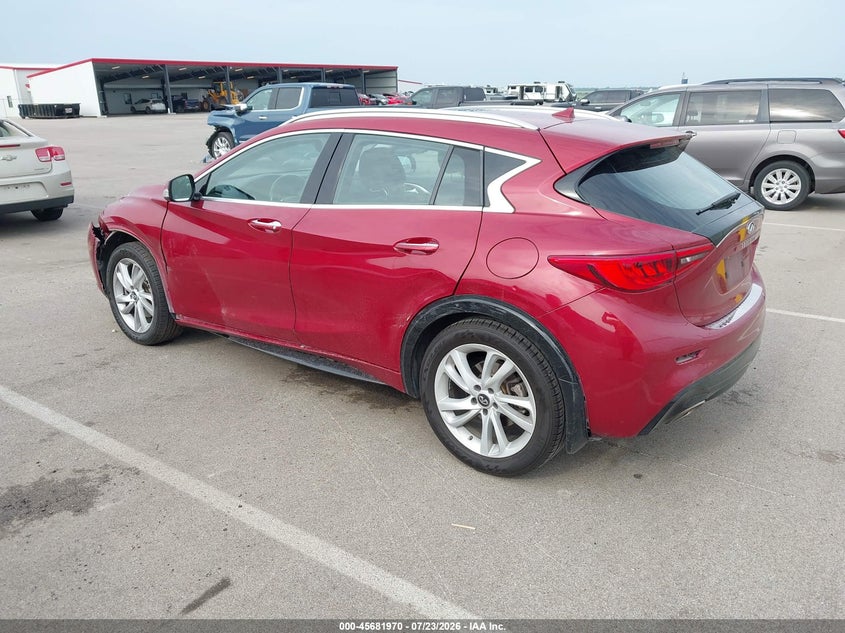 Vin: sjkch5cp0ka009562, lot: 46180579, infiniti qx30 luxe 20193
