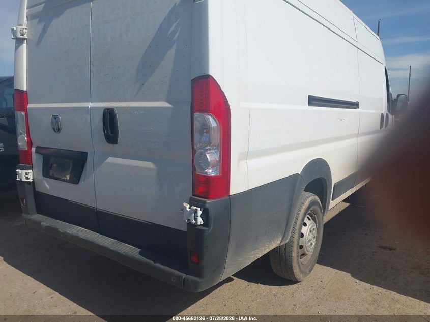 Vin: 3c6mrvjg4pe562492, lot: 46180735, ram promaster 3500 cargo van high roof 159 wb ext 20234
