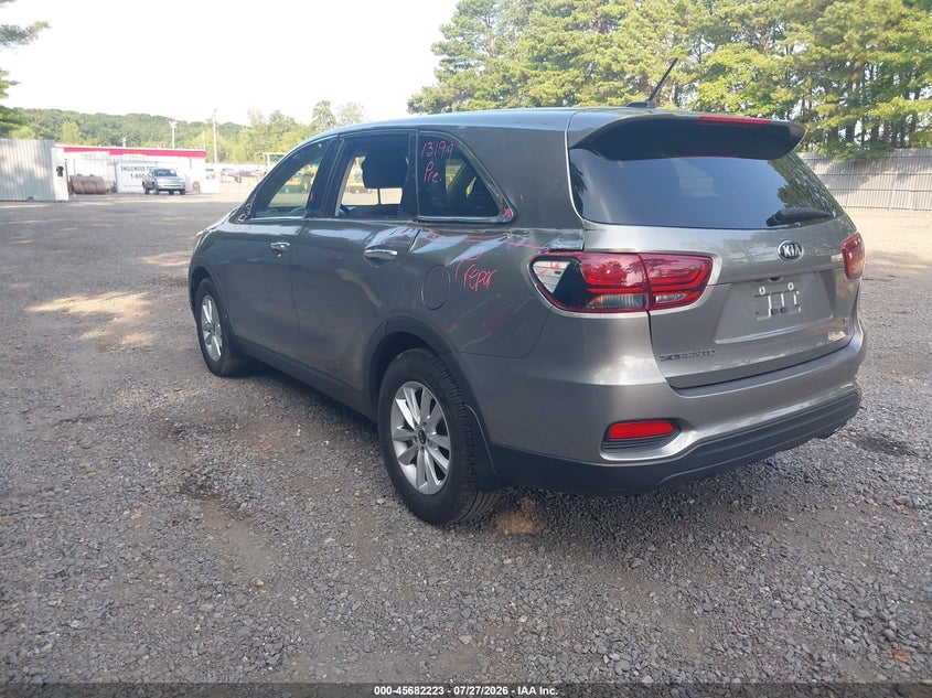 Vin: 5xypg4a35kg513199, lot: 46180832, kia sorento 2.4l lx 20193
